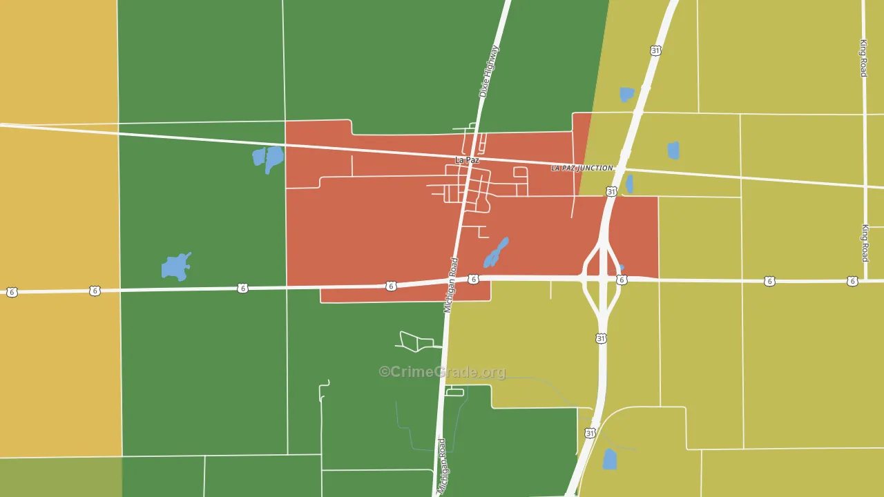 La Paz, IN Map of Drug-Related Crime Rates