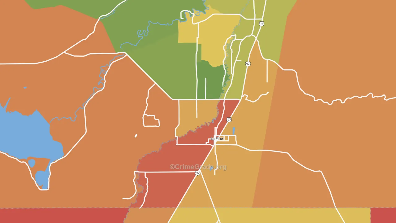 La Pine, OR Map of Drug-Related Crime Rates