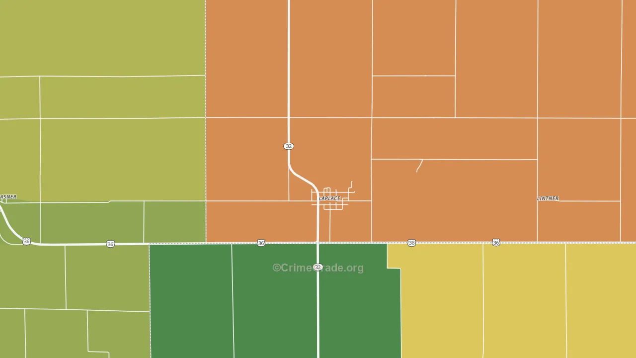 La Place, IL Map of Drug-Related Crime Rates