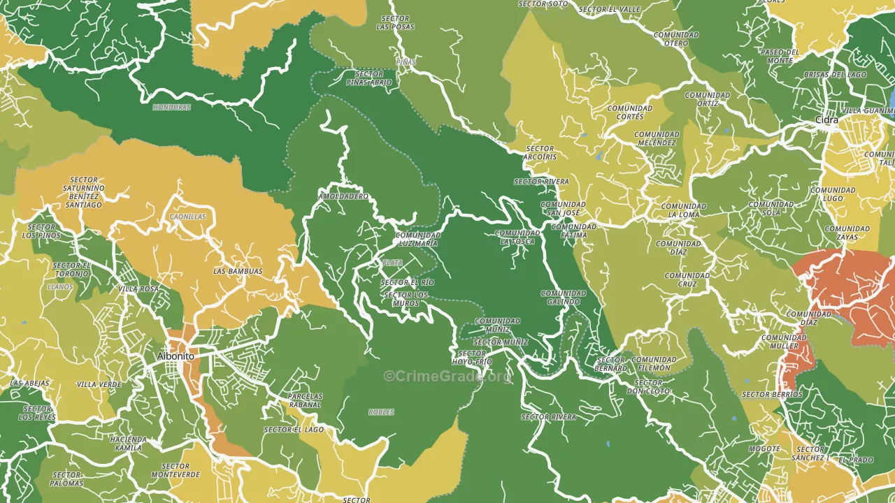 La Plata, PR Map of Drug-Related Crime Rates