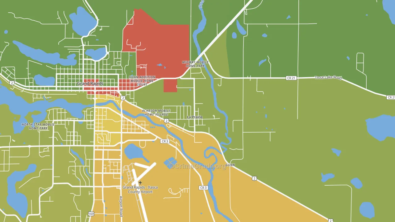 La Prairie, MN Map of Drug-Related Crime Rates