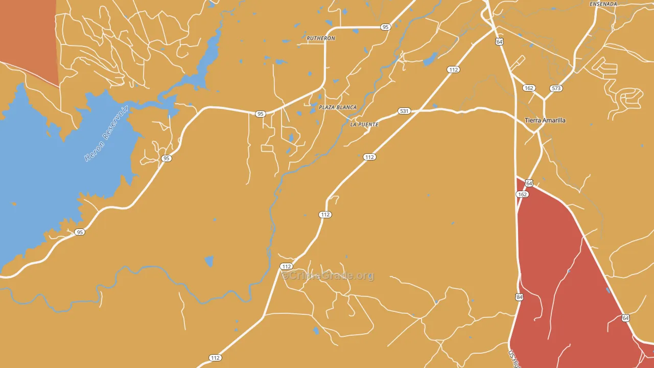 La Puente, NM Map of Drug-Related Crime Rates