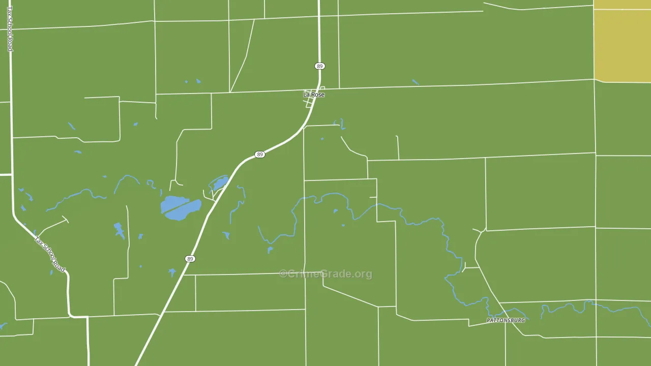 La Rose, IL Map of Drug-Related Crime Rates
