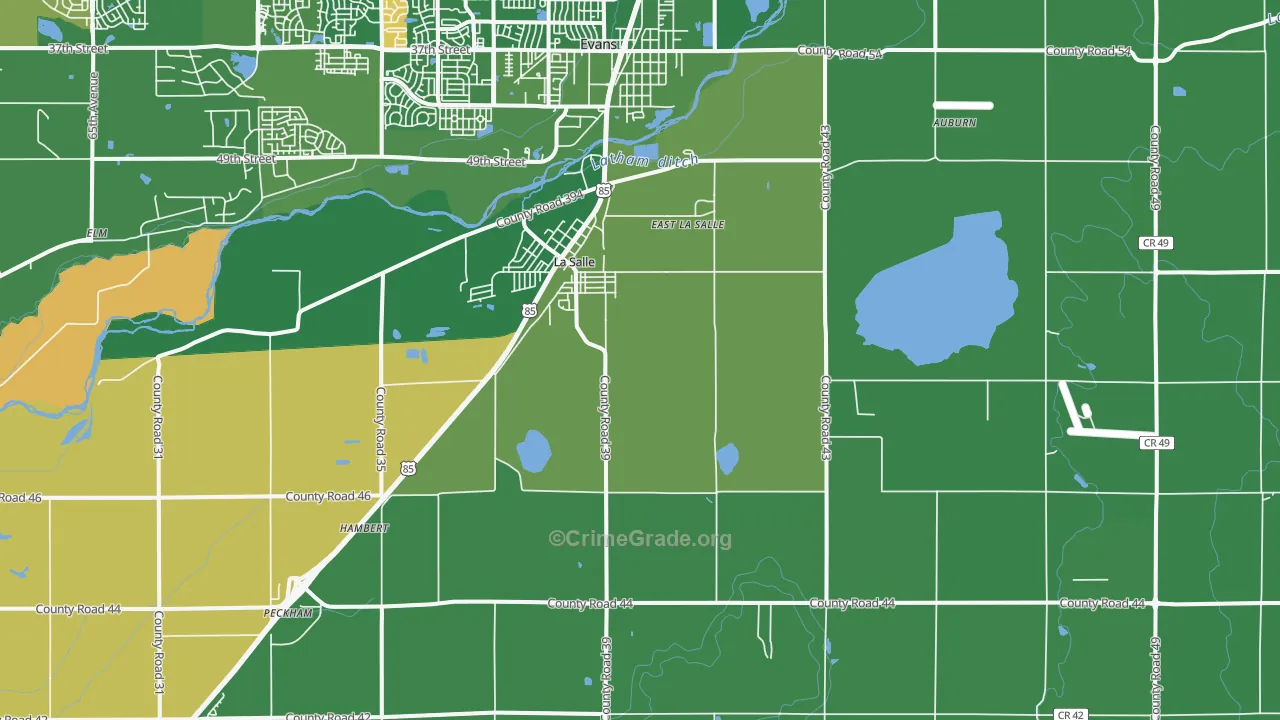 La Salle, CO Map of Drug-Related Crime Rates
