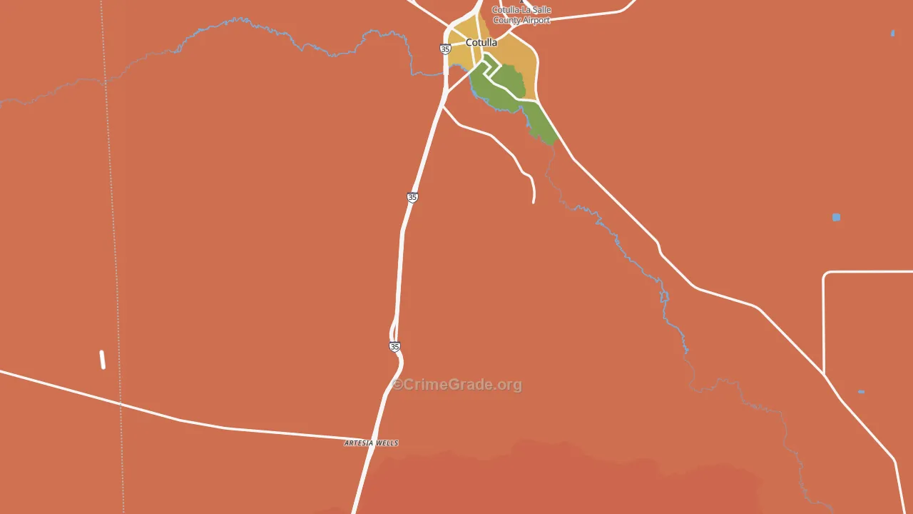 La Salle County, TX Map of Drug-Related Crime Rates