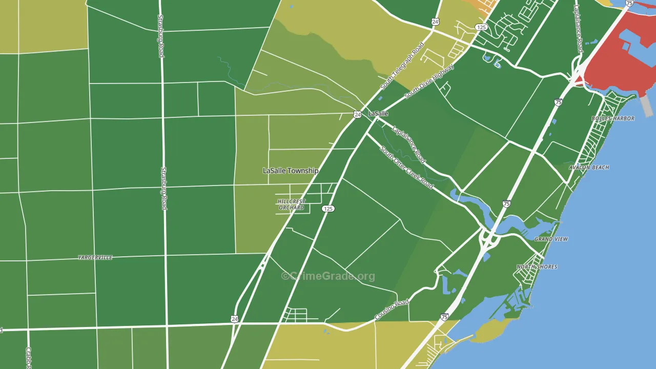 La Salle, MI Map of Drug-Related Crime Rates