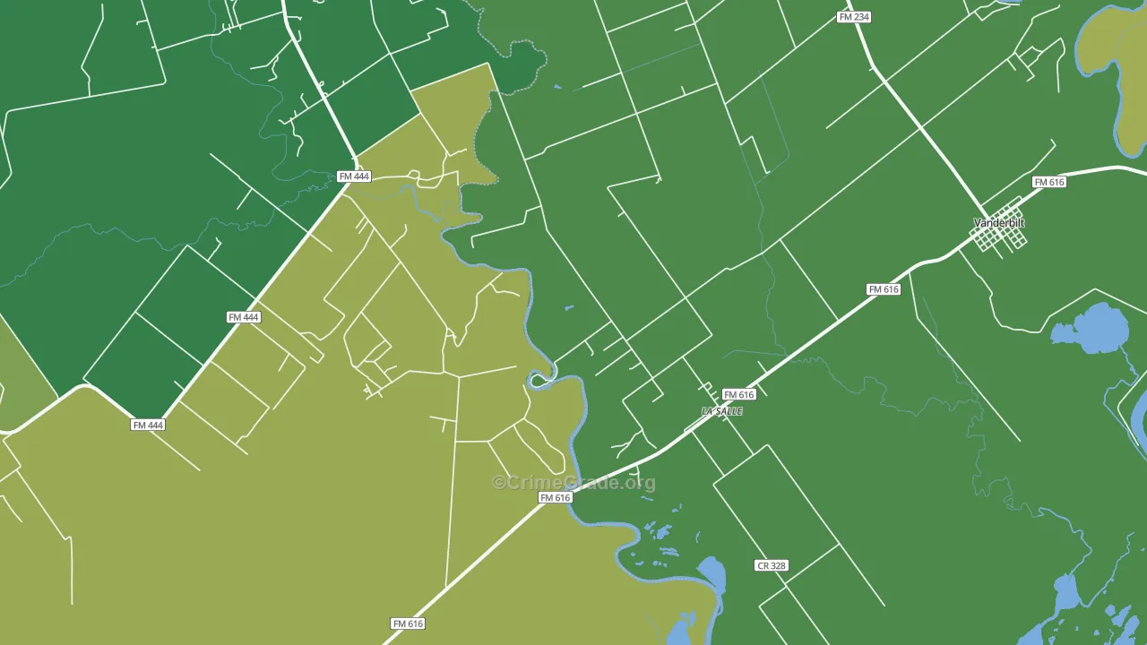 La Salle, TX Map of Drug-Related Crime Rates