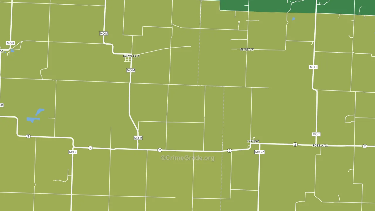 La Tour, MO Map of Drug-Related Crime Rates