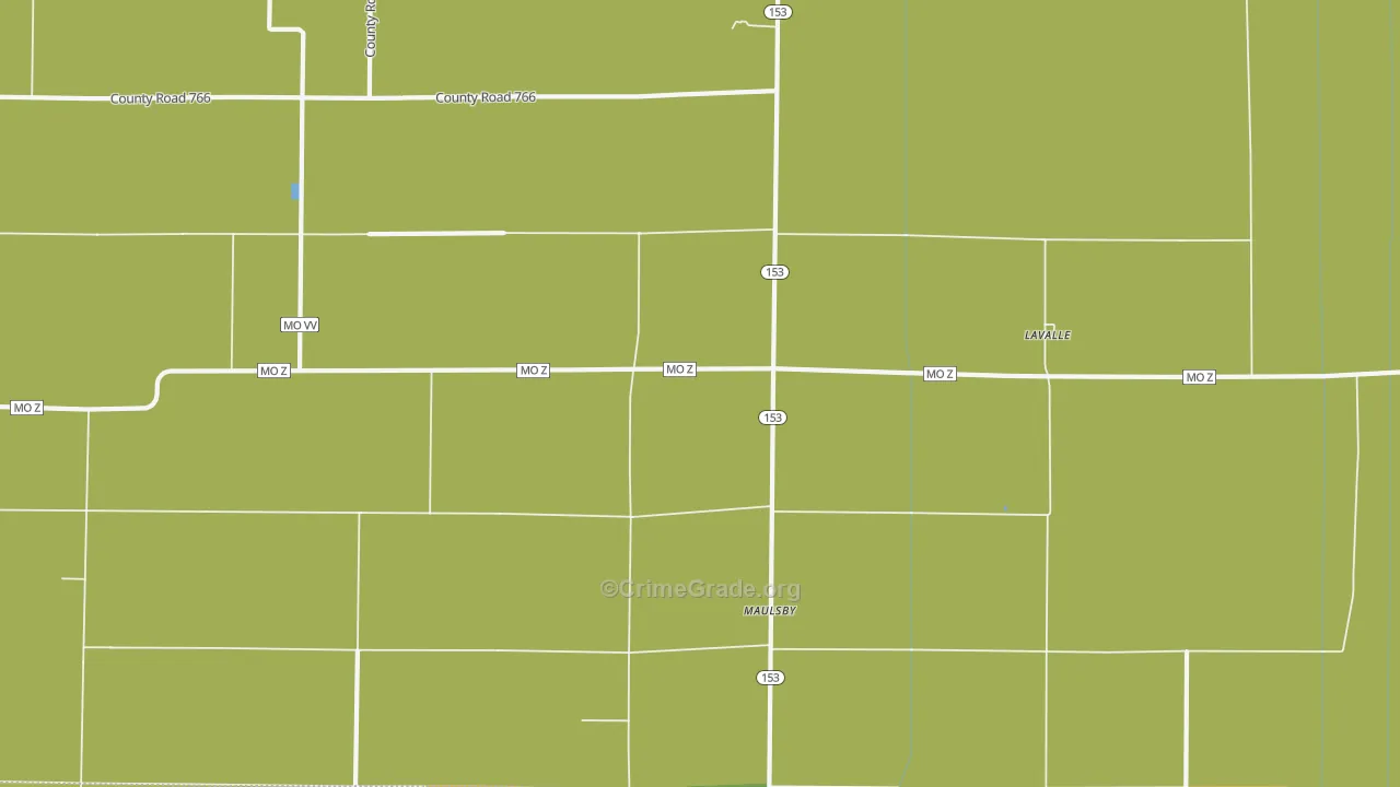 La Valle, MO Map of Drug-Related Crime Rates