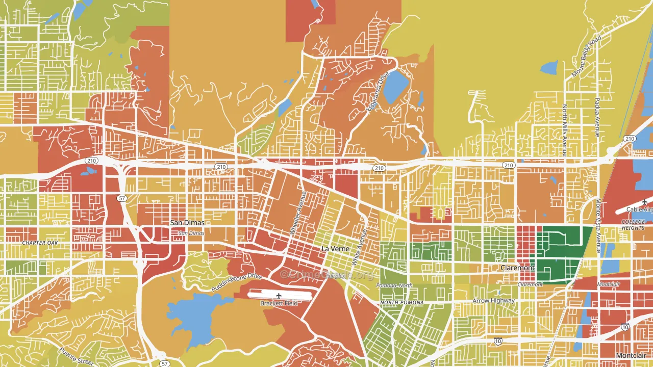 La Verne, CA Map of Drug-Related Crime Rates