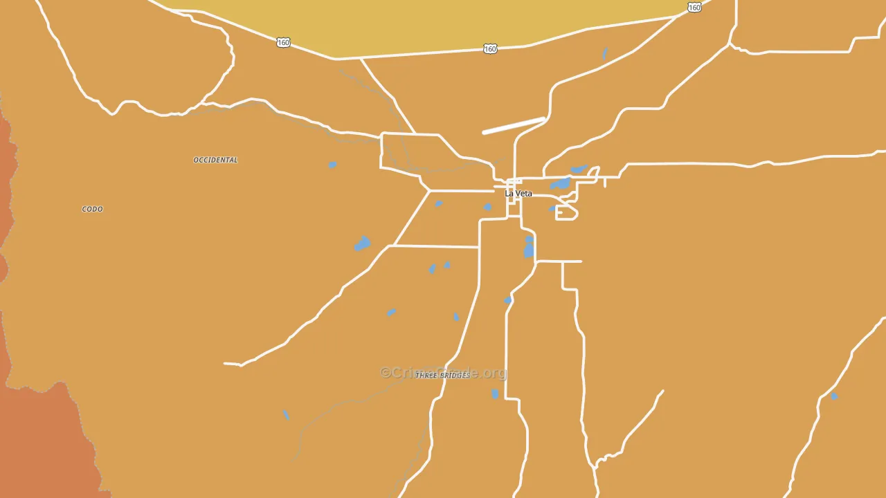 La Veta, CO Map of Drug-Related Crime Rates