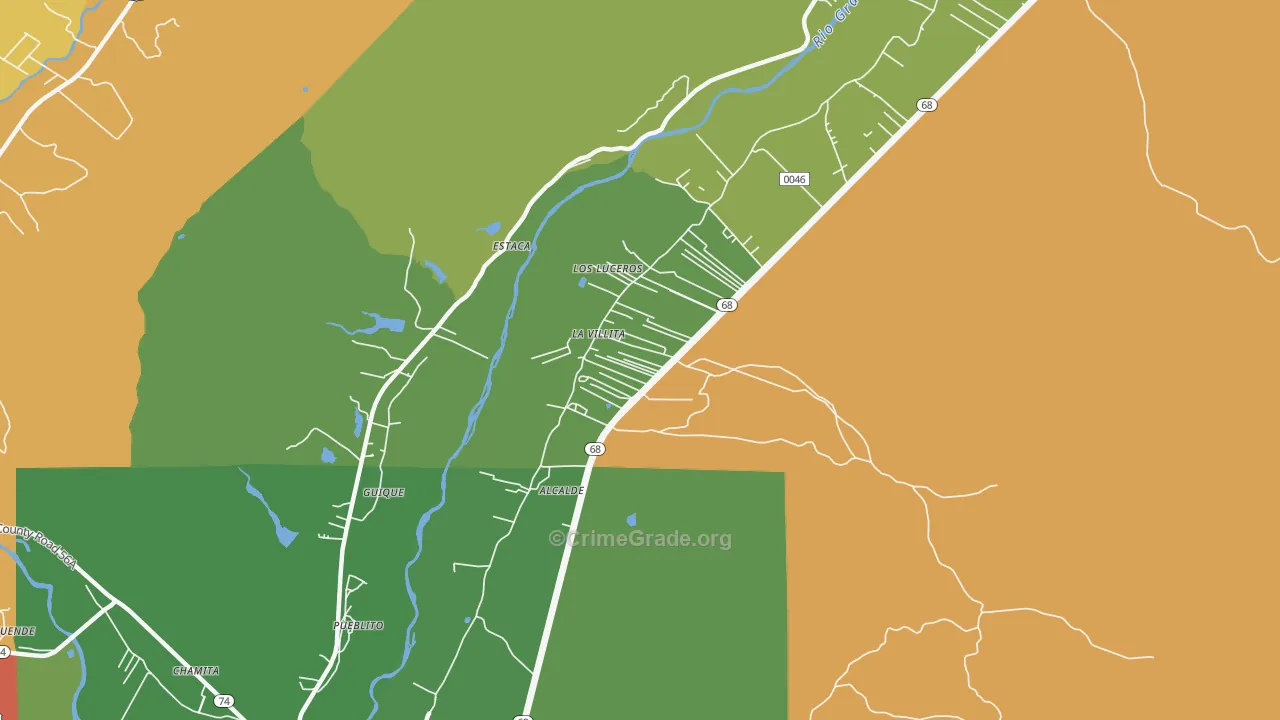 La Villita, NM Map of Drug-Related Crime Rates