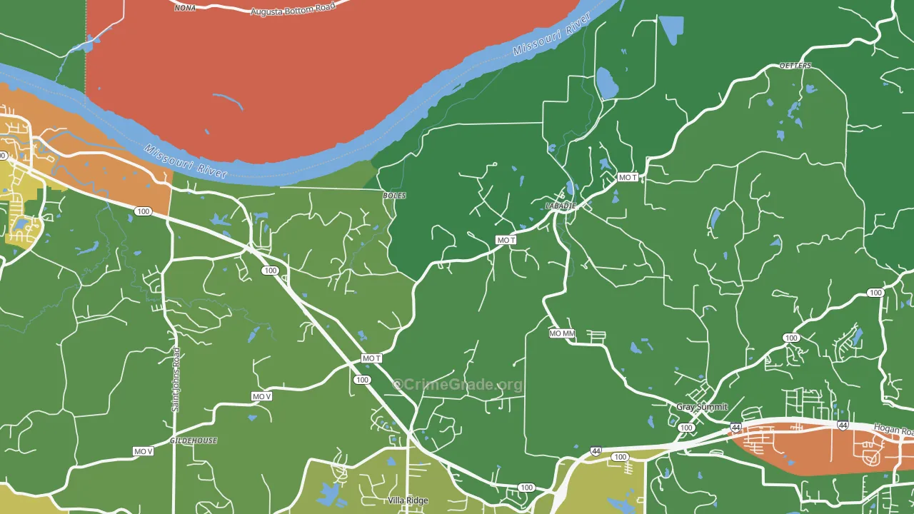 Labadie, MO Map of Drug-Related Crime Rates