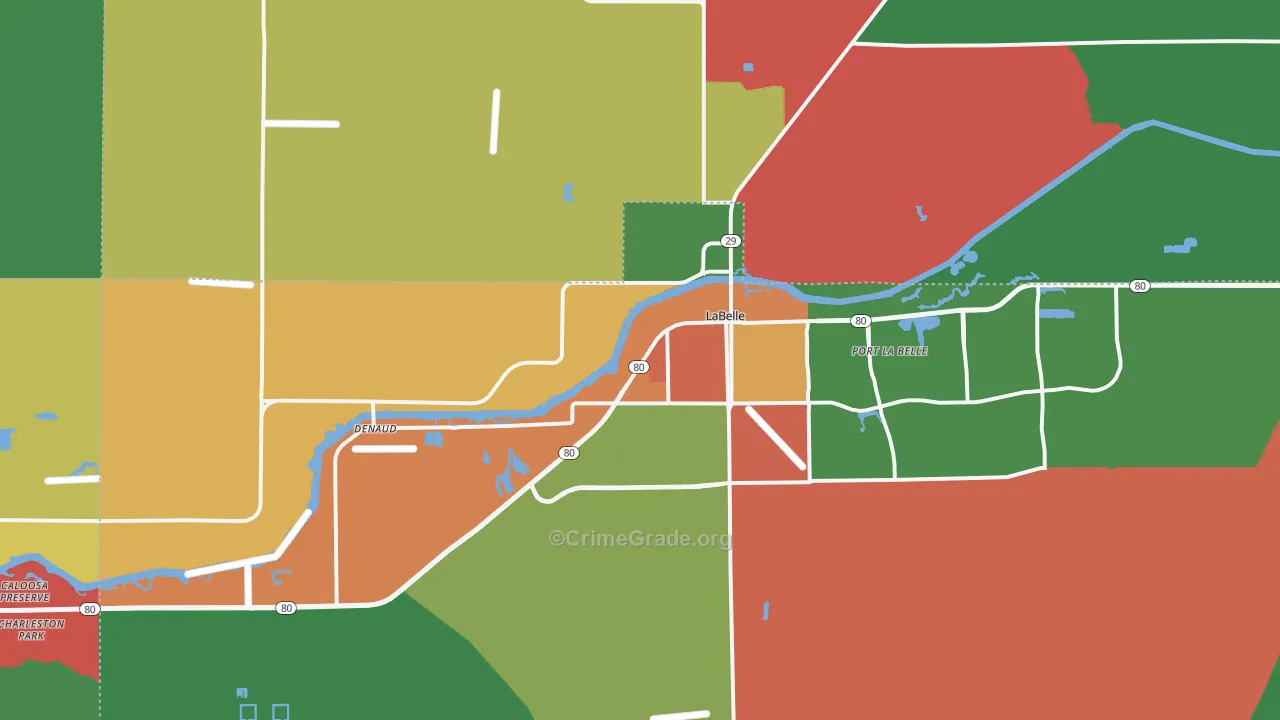 Labelle, FL Map of Drug-Related Crime Rates