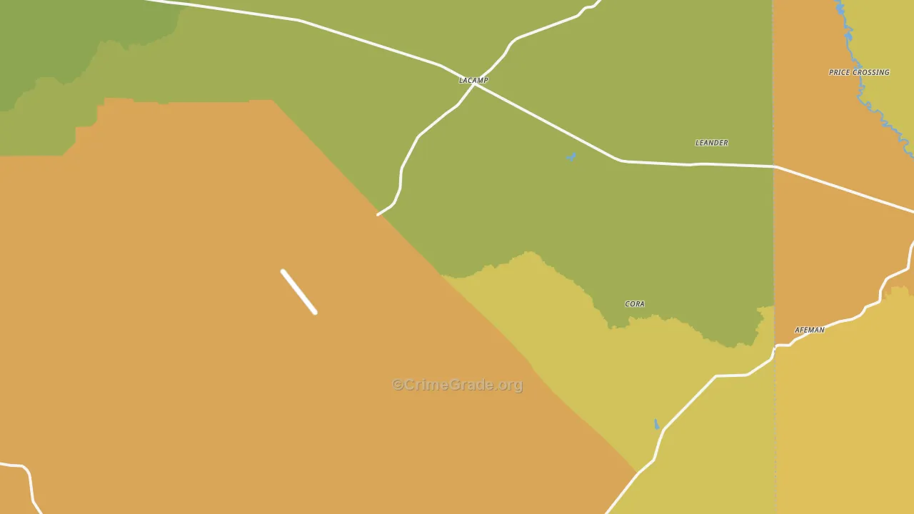 Lacamp, LA Map of Drug-Related Crime Rates