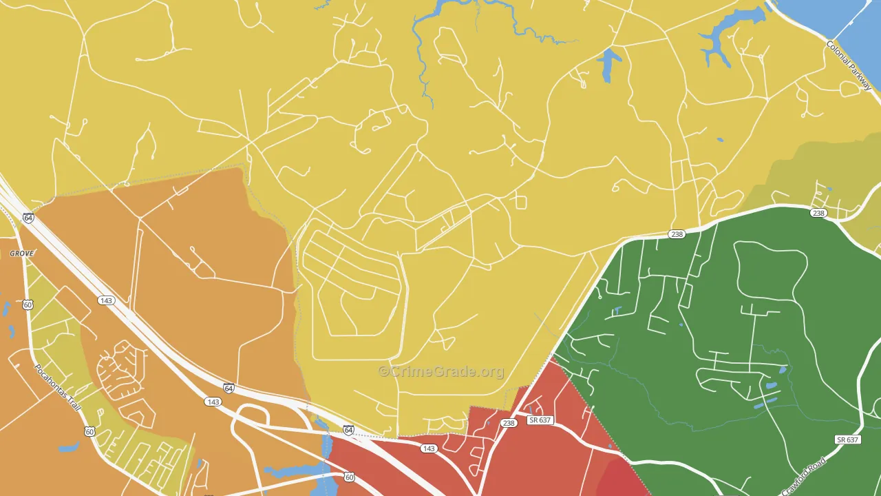 Lackey, VA Map of Drug-Related Crime Rates
