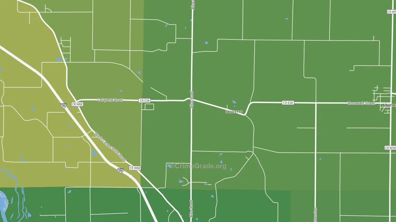 Lafayette, IA Map of Drug-Related Crime Rates