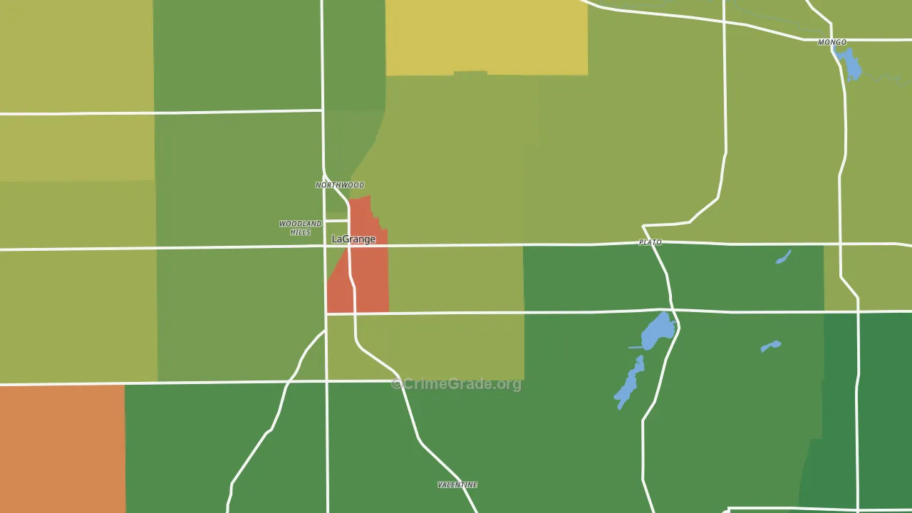 Lagrange, IN Map of Drug-Related Crime Rates