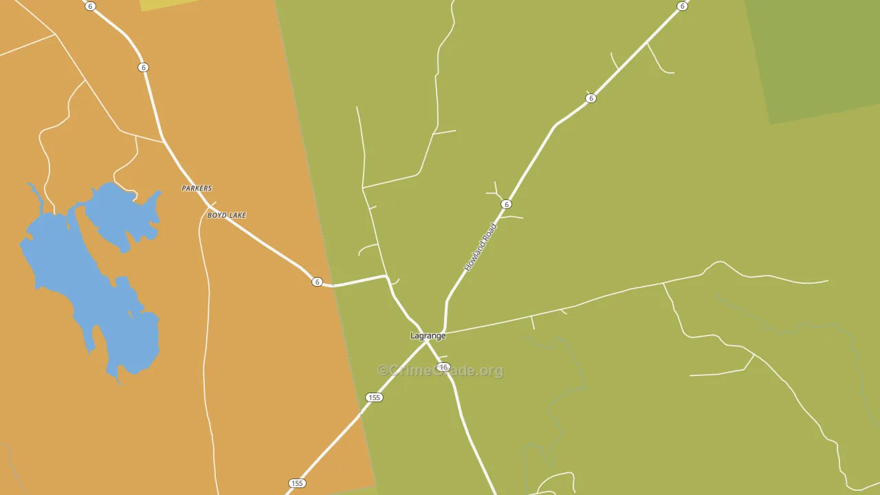 Lagrange, ME Map of Drug-Related Crime Rates