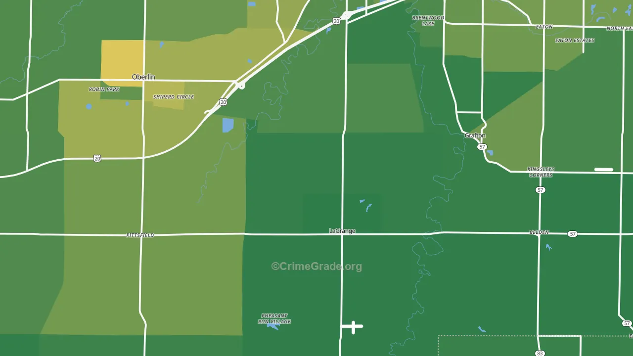 Lagrange, OH Map of Drug-Related Crime Rates