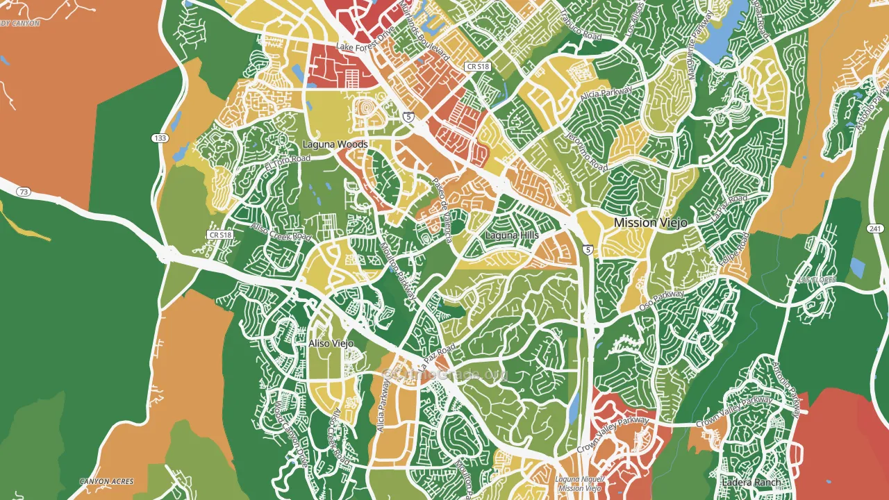 Laguna Hills, CA Map of Drug-Related Crime Rates