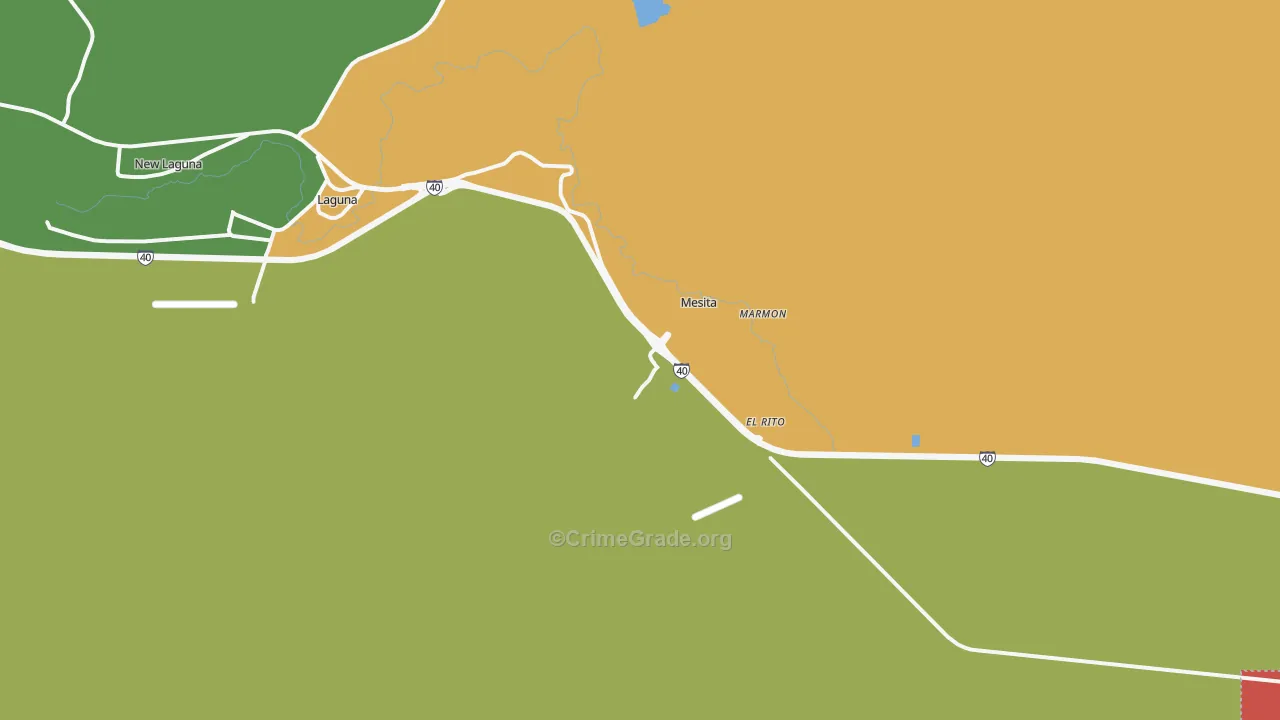 Laguna, NM Map of Drug-Related Crime Rates