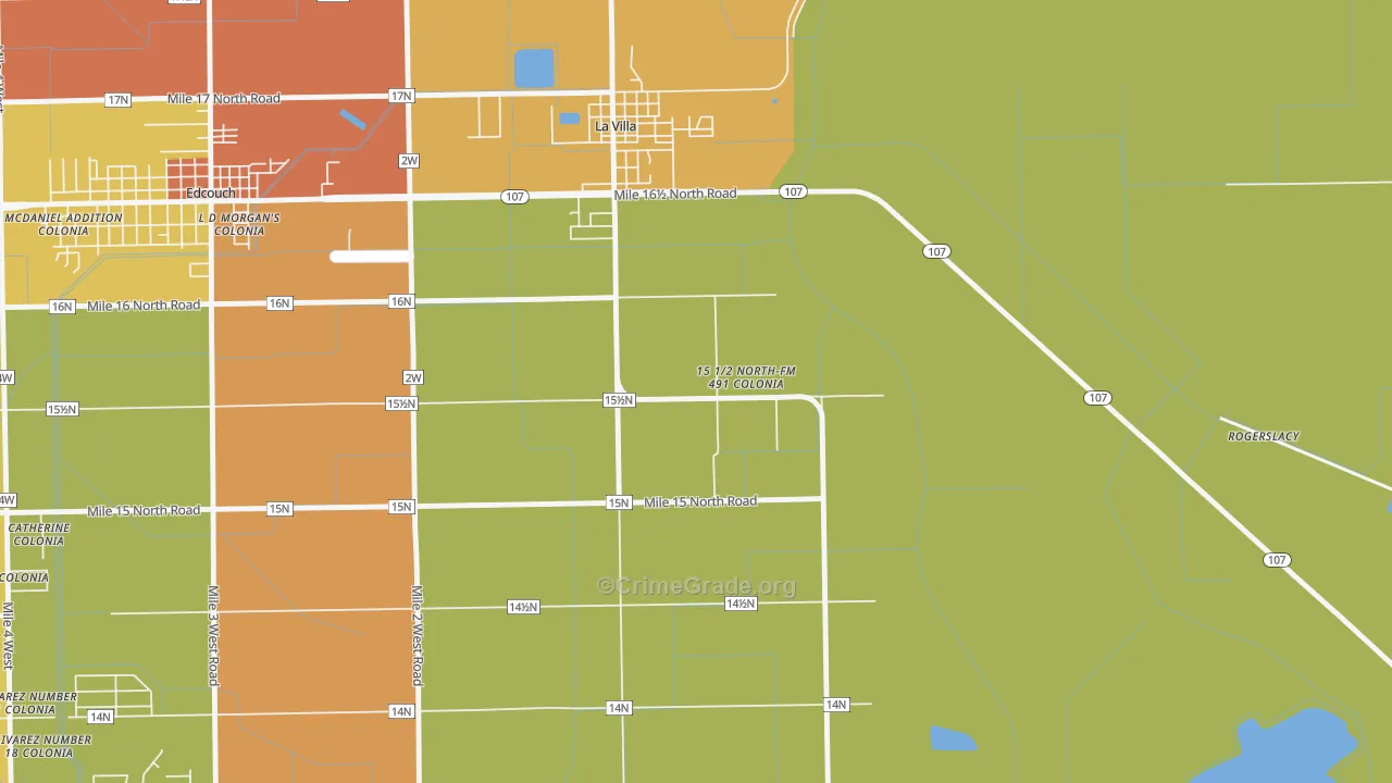 Laguna Seca, TX Map of Drug-Related Crime Rates
