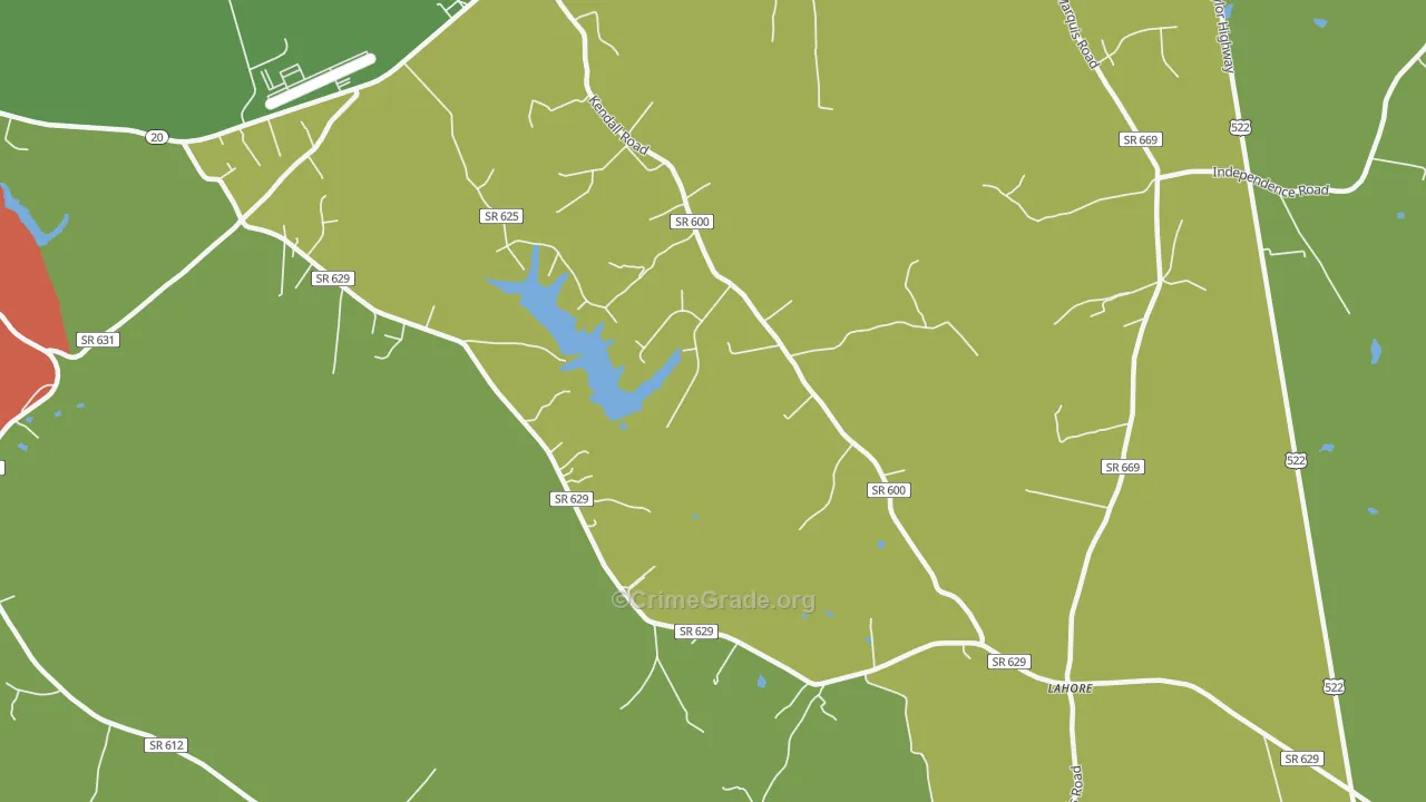 Lahore, VA Map of Drug-Related Crime Rates