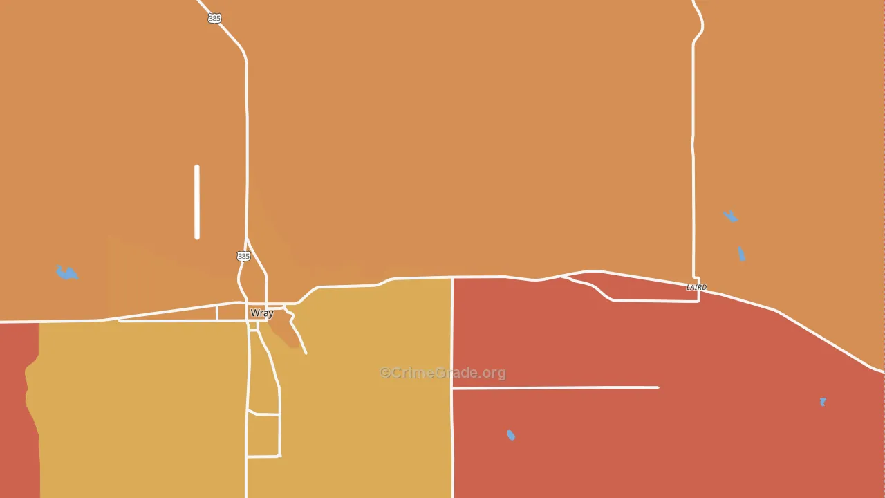 Laird, CO Map of Drug-Related Crime Rates
