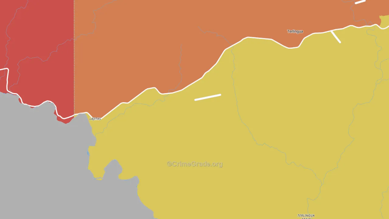 Lajitas, TX Map of Drug-Related Crime Rates