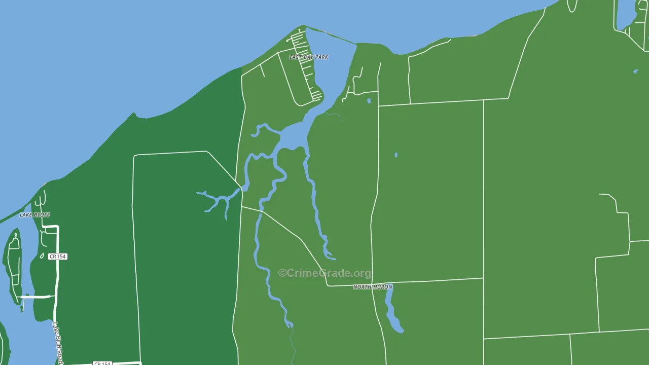 Lake Bluff, NY Map of Drug-Related Crime Rates