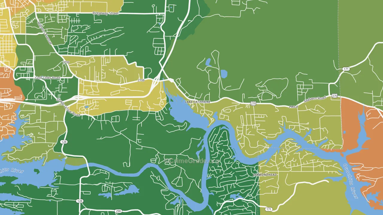 Lake Catherine, AR Map of Drug-Related Crime Rates