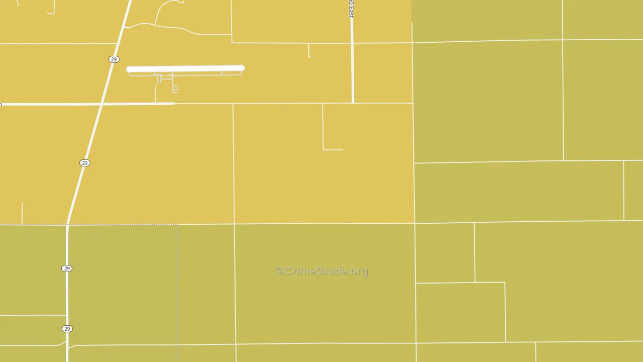 Lake Cicott, IN Map of Drug-Related Crime Rates