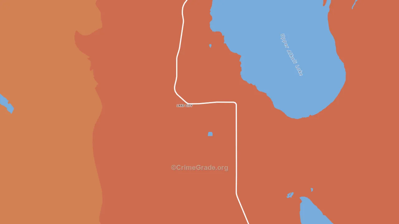 Lake City, CA Map of Drug-Related Crime Rates