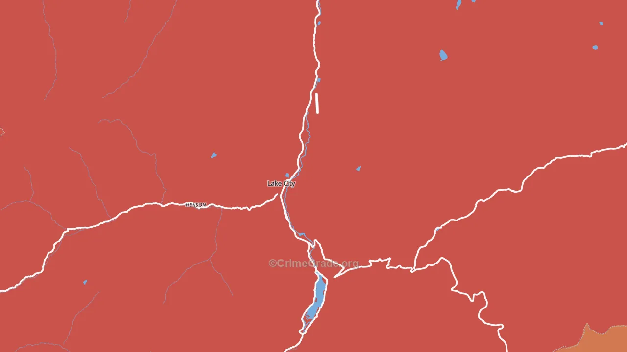 Lake City, CO Map of Drug-Related Crime Rates