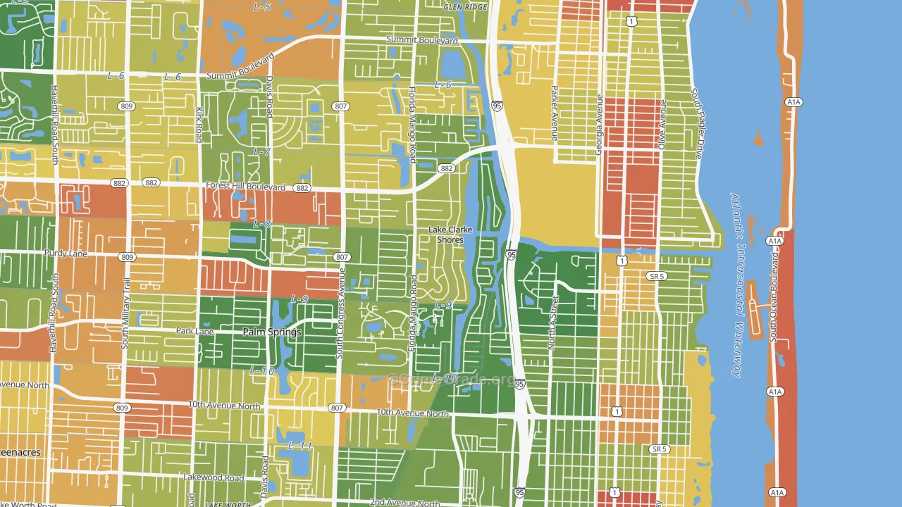 Lake Clarke Shores, FL Map of Drug-Related Crime Rates