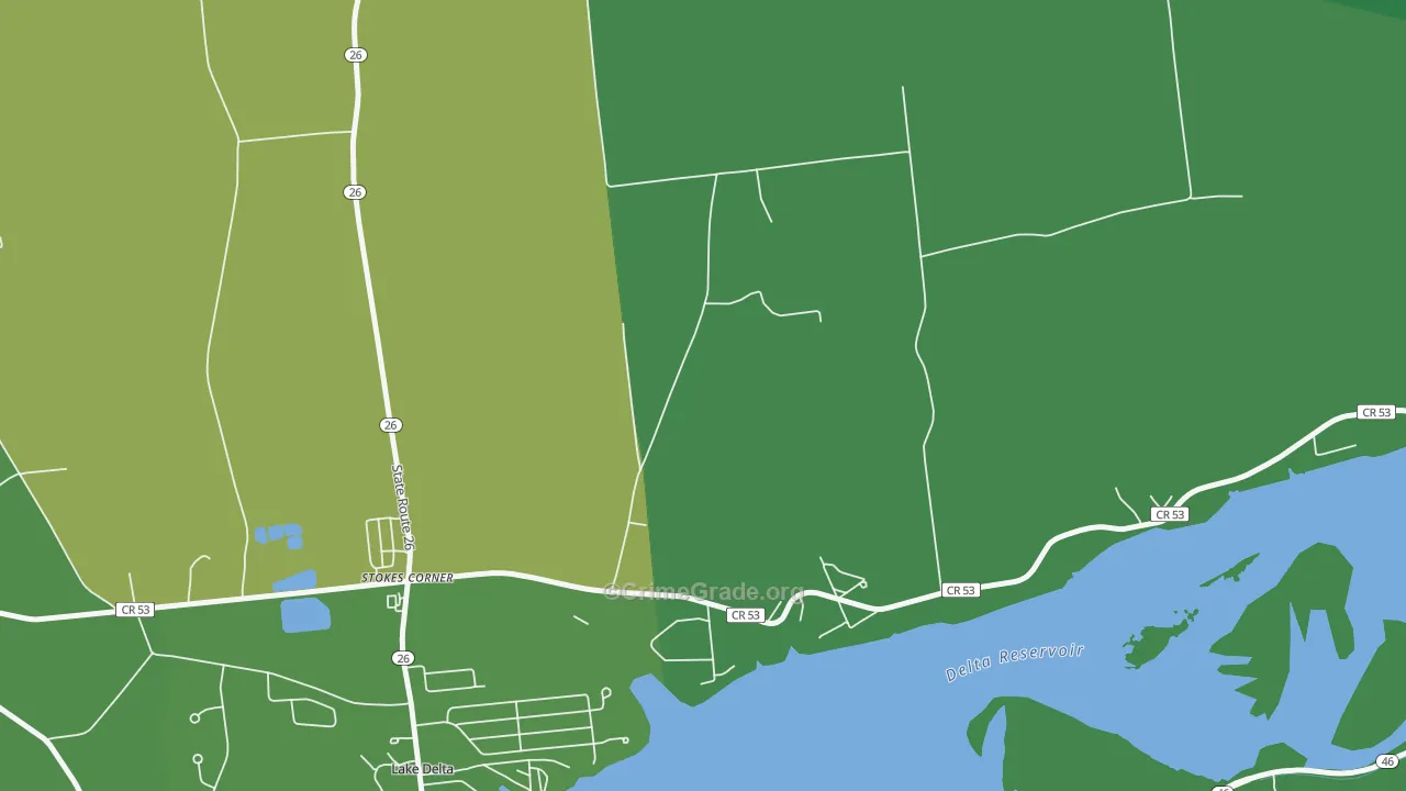 Lake Delta, NY Map of Drug-Related Crime Rates