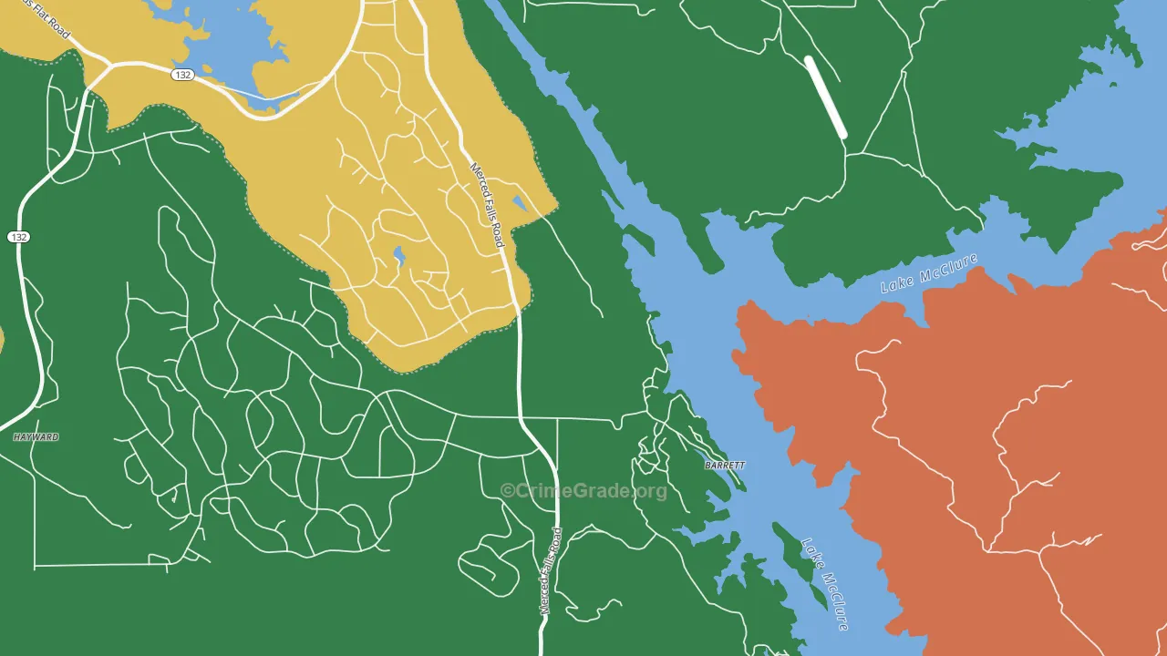 Lake Don Pedro, CA Map of Drug-Related Crime Rates