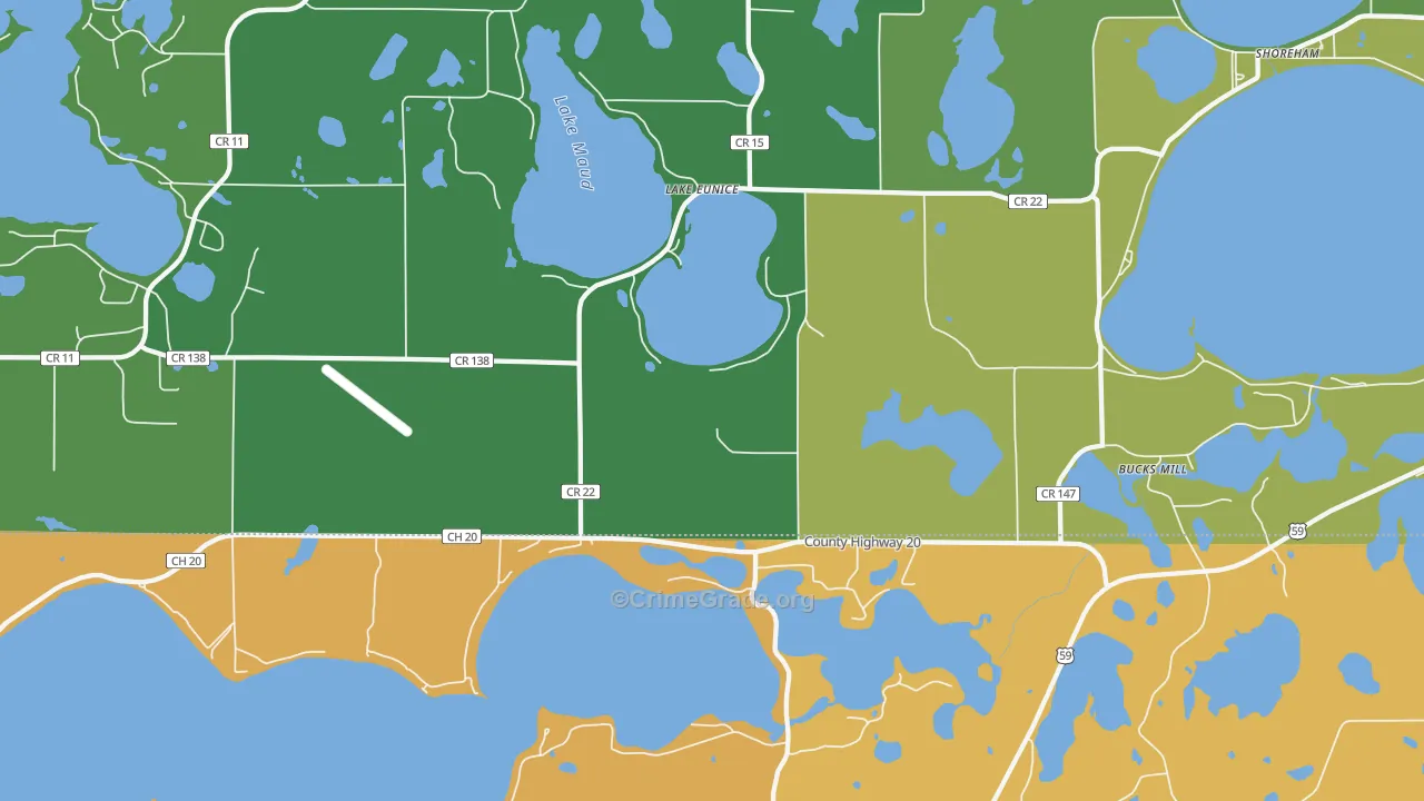 Lake Eunice, MN Map of Drug-Related Crime Rates