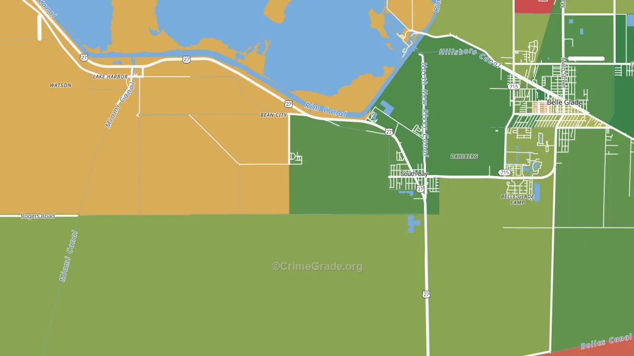 Lake Harbor, FL Map of Drug-Related Crime Rates