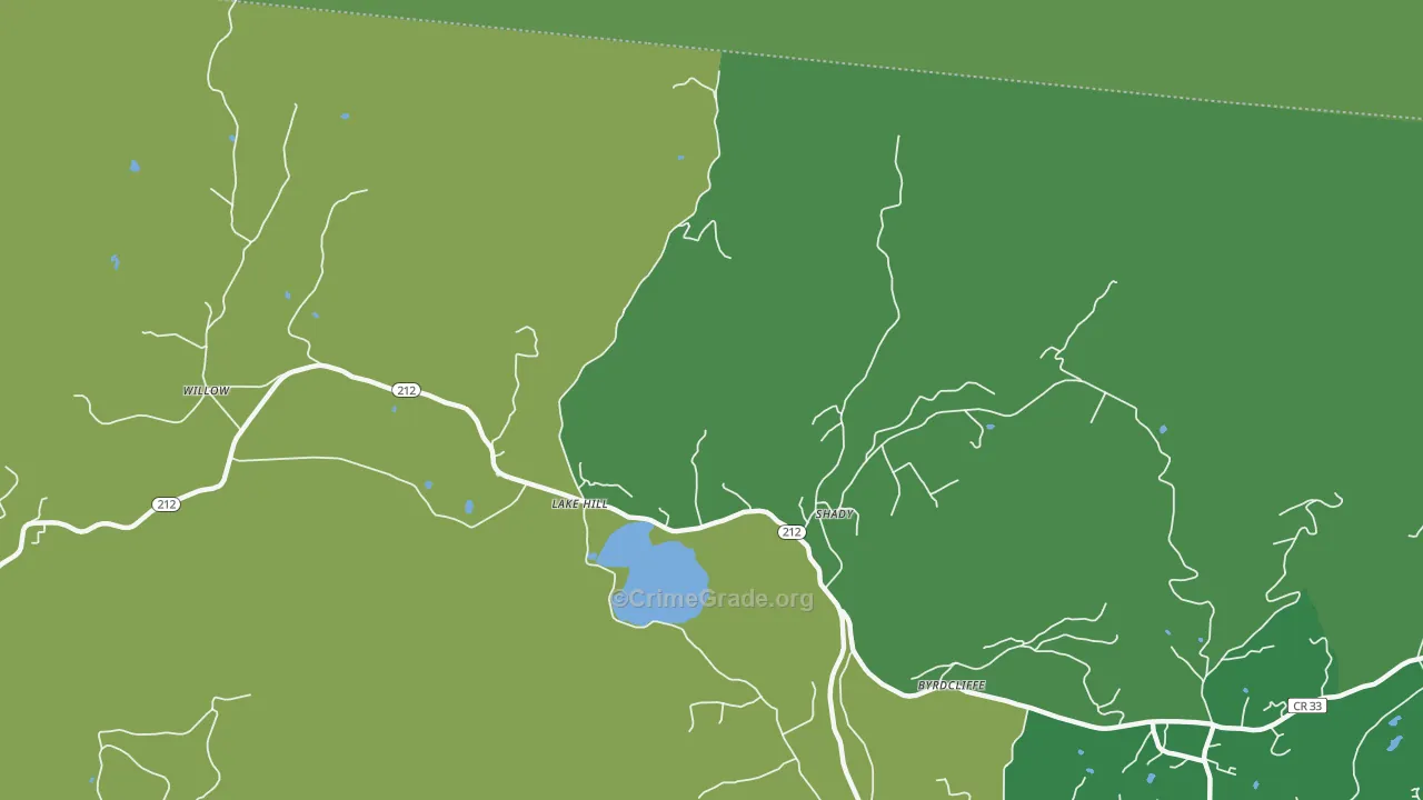 Lake Hill, NY Map of Drug-Related Crime Rates