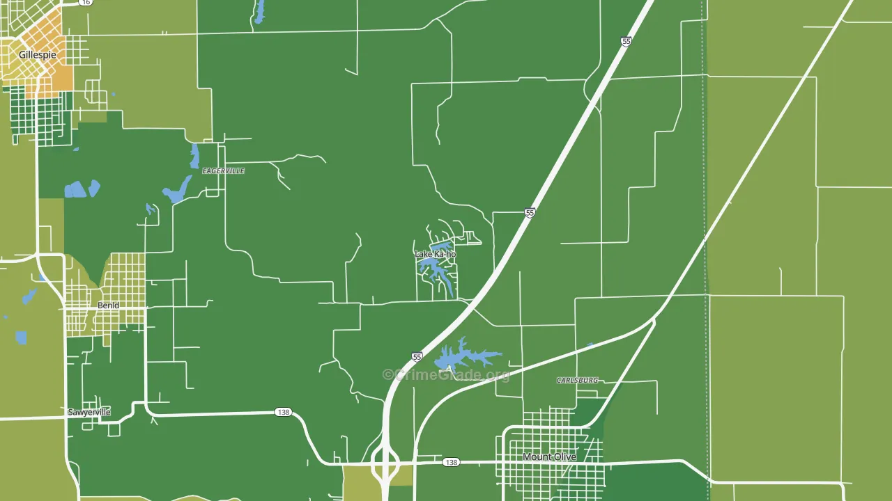 Lake Ka-ho, IL Map of Drug-Related Crime Rates