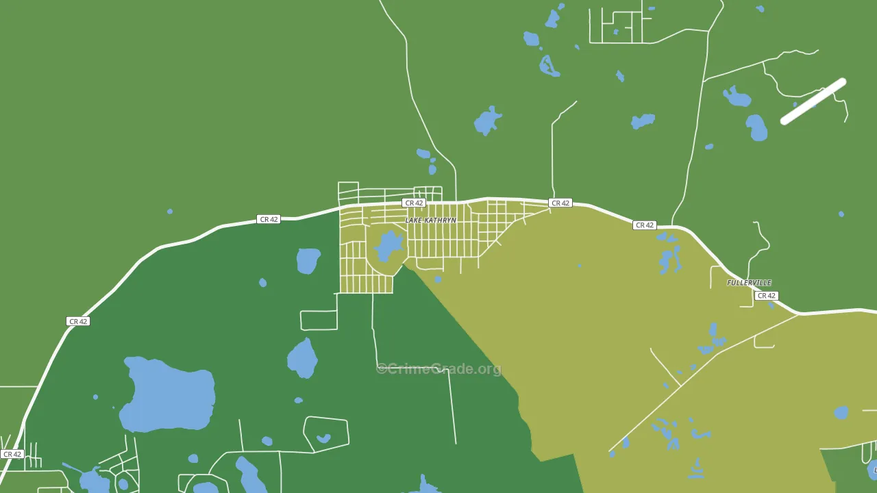 Lake Kathryn, FL Map of Drug-Related Crime Rates