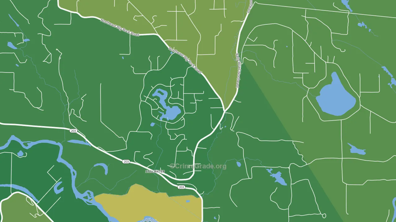 Lake Marcel-Stillwater, WA Map of Drug-Related Crime Rates