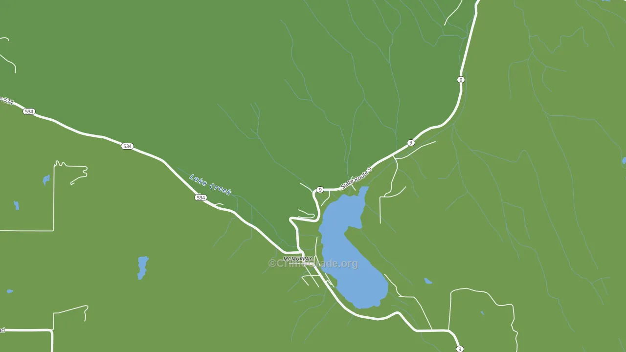 Lake McMurray, WA Map of Drug-Related Crime Rates