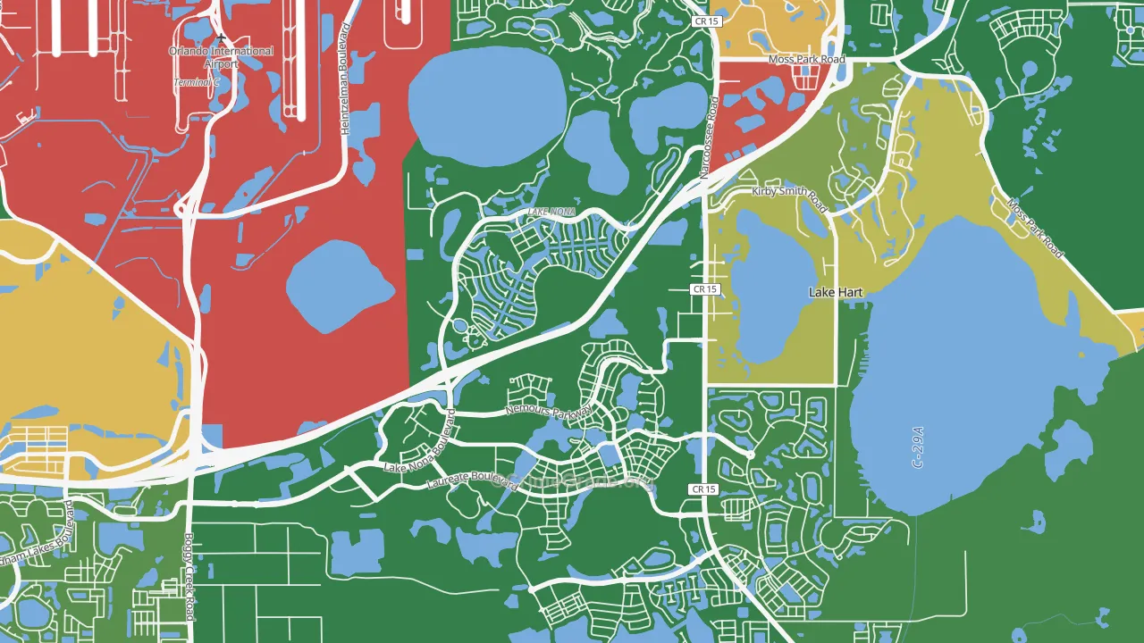 Lake Nona, Orlando, FL Map of Drug-Related Crime Rates