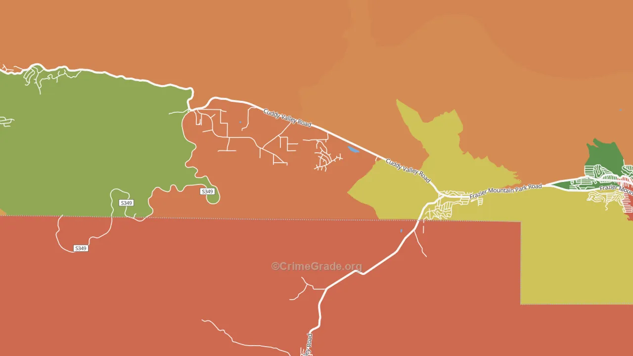 Lake of the Woods, CA Map of Drug-Related Crime Rates