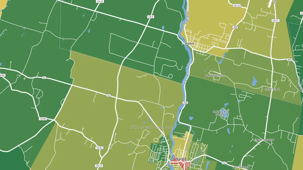 Lake Osiris Colony, NY Map of Drug-Related Crime Rates