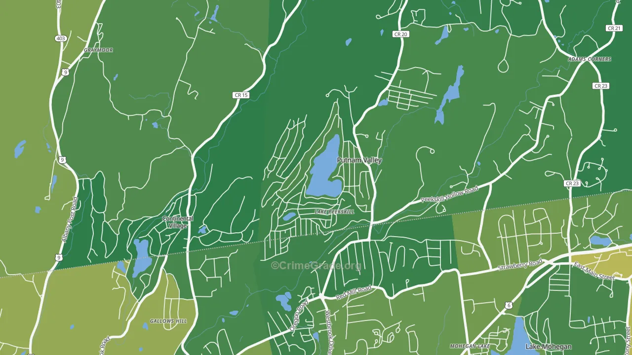 Lake Peekskill, NY Map of Drug-Related Crime Rates