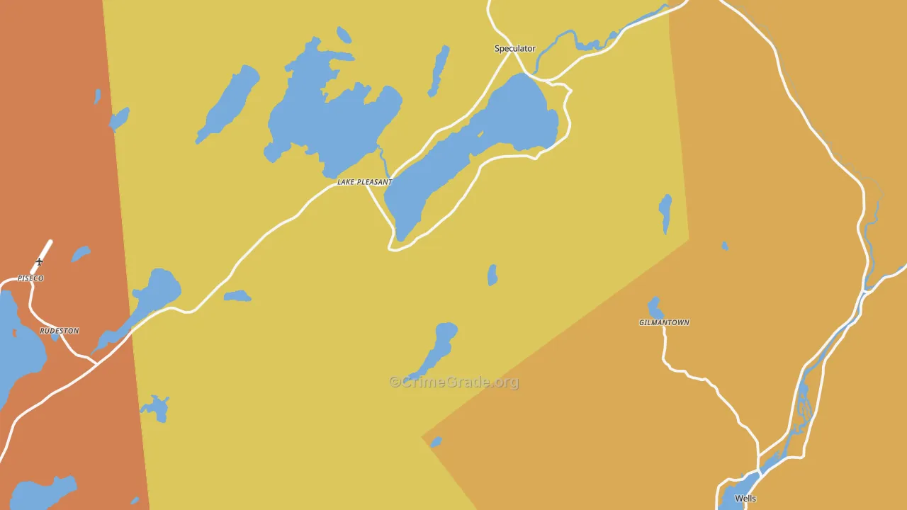Lake Pleasant, NY Map of Drug-Related Crime Rates